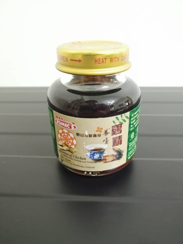 Fomec Essence of Chicken with American Ginseng and Cordyceps. A personal favorite of mine although there are better brands such as Brand's Essence of Chicken