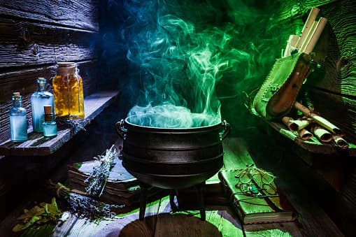 Ancient Celts believed that witches' cauldrons contained souls that had been sent from Hell to await reincarnation.