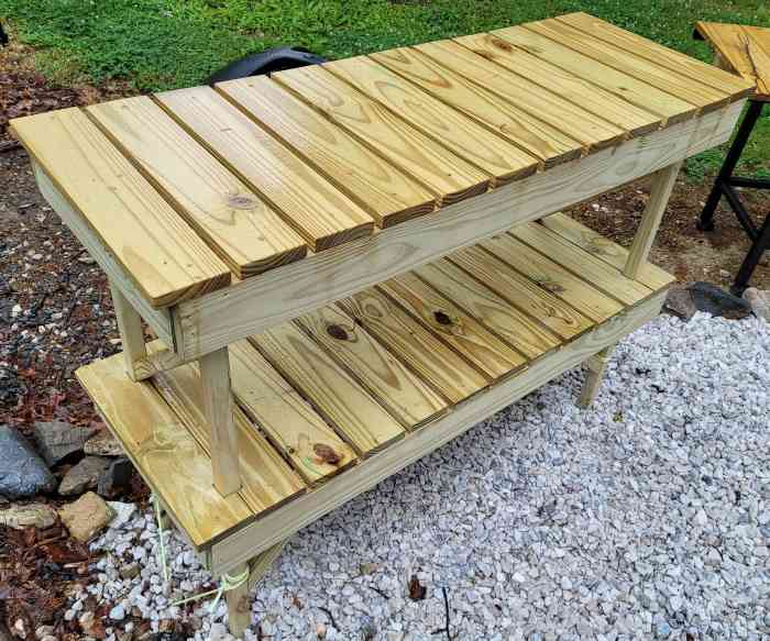 How to Build a Basic Outdoor Table With Two Tiers Dengarden