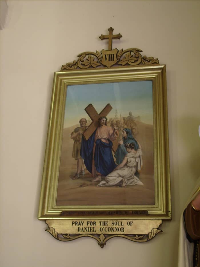 8th Station of the Cross,commissioned by Daniel O'Connor, in St. Patrick's Catholic Church outside of Landsdowne, Ontario, Canada.
