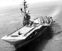 (*)U.S.S. Bonhomme Richard (CVA-31) Here she is patrolling Asian Waters...as she did through most her career.