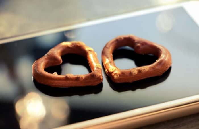 Sometimes cute snacks can be romantic, especially combined with a phone call where you share the experience together.