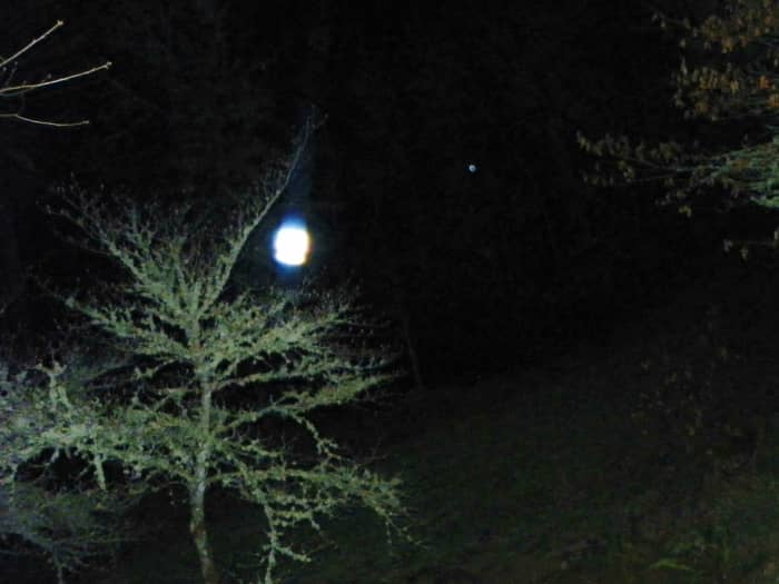 A bright white orb that I believe may be the projected light of the Holy Spirit, appeared to me on Easter eve 2012