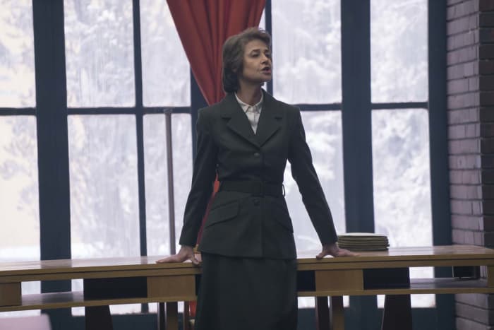 The film feels anachronistic and uninspired, exemplified by Rampling's turn as the Rosa Klebb-styled Matron.