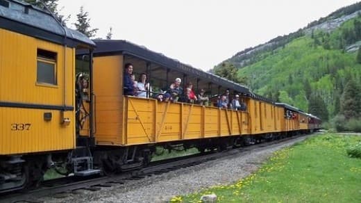 The Durango/Silverton Narrow Gauge Railway stopping at Elk Park, where CT hikers can disembark