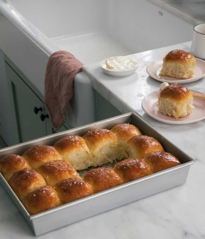 Salted Honey Parker House Rolls