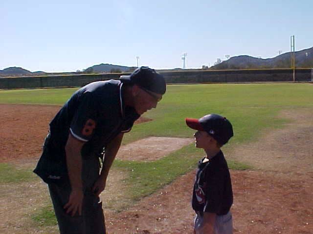 "Well, that's a good argument you have there. However, you're still out." Interaction is the key to successful umpiring!