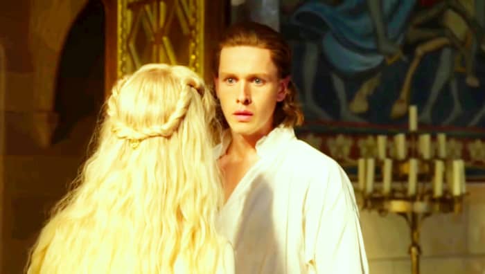 Aurora tells everything that what had the queen done with her.Maleficent didn't give any curse to your father.That is given by your mother.Hearing it, prince Philip gets shocked.