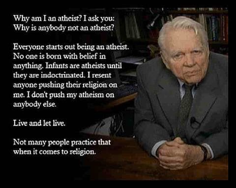 Not true. The most vocal atheists try to force their views on the rest of us, by shutting down all religious expression. Expressing your religion does not force anyone to believe any more than expressing that you are gay makes those around you gay.