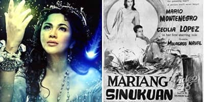 Actress Mickey Ferriols as Sinyang or Sinukuan in Dyosa (goddess) TV show, and the 1955 movie titled Mariang Sinukuan.