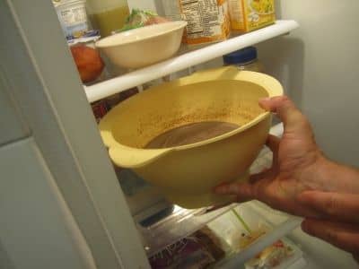 Step 6: Let the mix chill completely. The colder it is, the better and faster it will churn.
