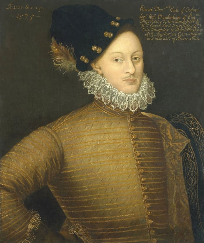 The widely-known Wellbeck Portrait of Edward de Vere, 17th Earl of Oxford, whom the Oxfordians claim to be the writer of the Shakespearean canon
