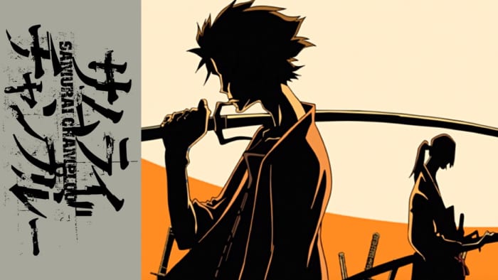 From Manglobe studios. Samurai Champloo was a 2004 anime series that blended historical Japan with hip hop themes. Its a classic image of cross cultural fascination.
