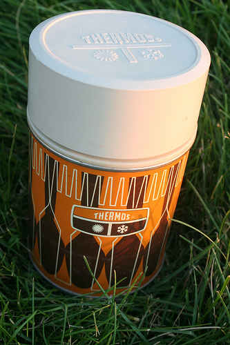 A decorative thermos or water bottle with your name on it will make it easy to distinguish your drink from the others in your group.