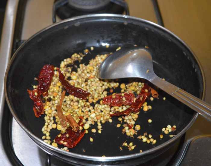 Saute until the lentils become golden brown.