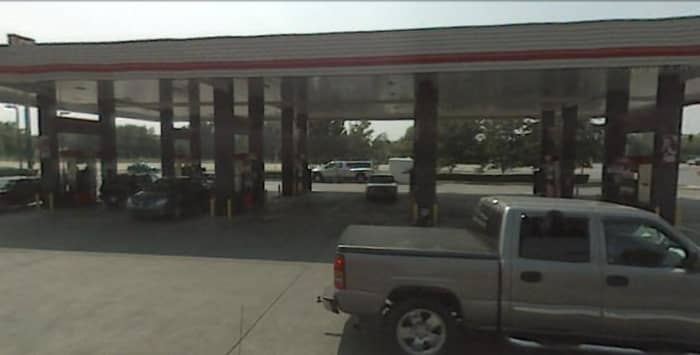 Eight double-sided pump stations allow for sixteen cars at a time to be refueled. All are self service and pumps will accept credit or debit cards. On my last visit, QT provided free air and water.
