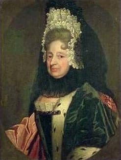 Electress Sophia of Hanover, George I's mother. It was via her mother Elzabeth Stuart that the Hanoverians had a claim to the British throne