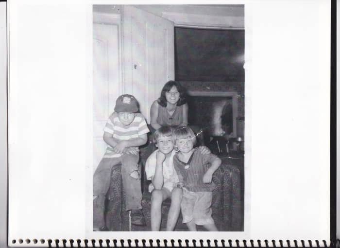 Sitting left to right: Philip, Patty, and Connie. Beatrice is standing in back. Picture taken in probably 1963.