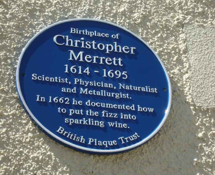 Christopher Merrett created the method called 'methode champenoise' for making wine into a sparking effervescent, bubbling concoction