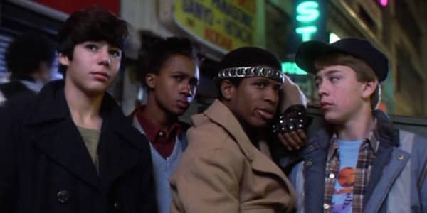 Luis (Danny Nucci) C.J. (De'voreaux White) Skater (Larry B. Scott) and Eric (Brandon Douglas) size up the competition in Times Square