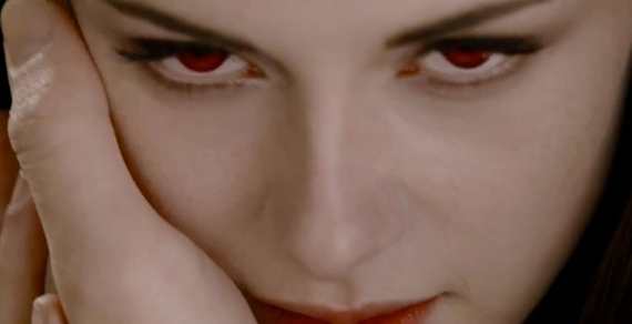 Kristen Stewart as Bella Cullen the Vampire in Twilight: Breaking Dawn Part 2 - along with Robert Pattinson's Hand. ;)