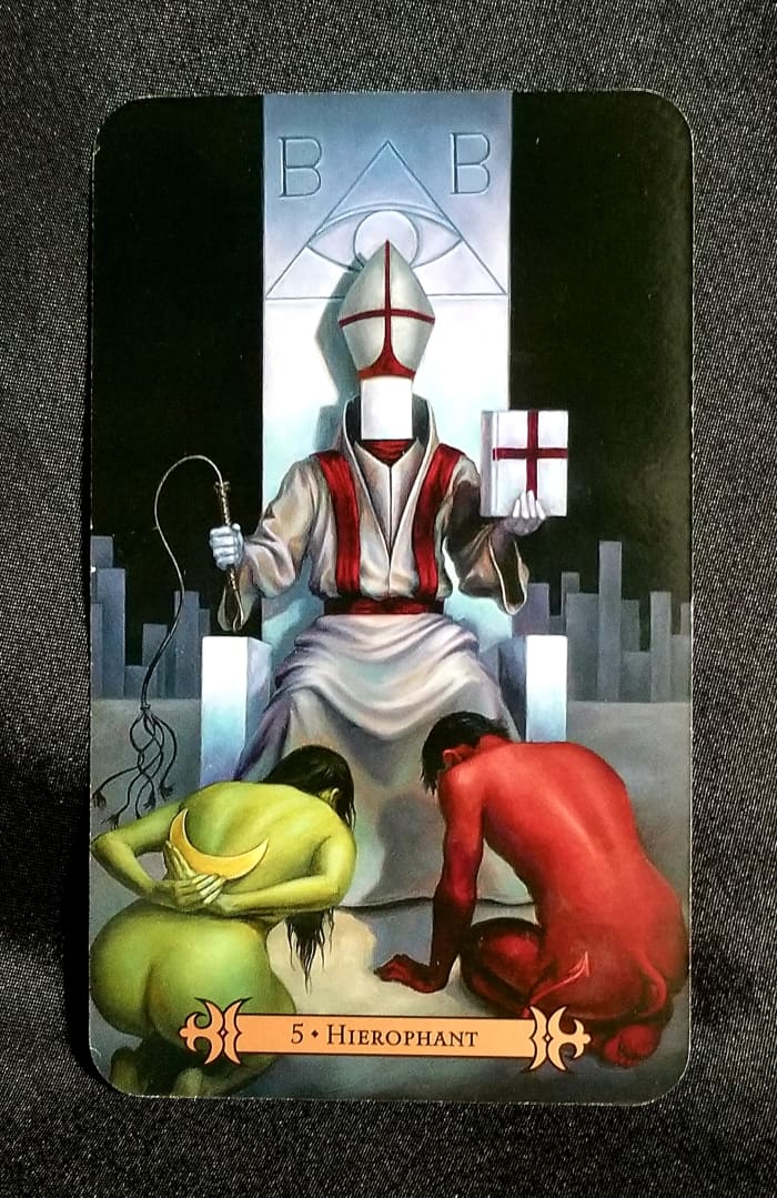 The Hierophant card encourages you to think about what you worship. Where are you devoting your time? Could you devote your time to something better?