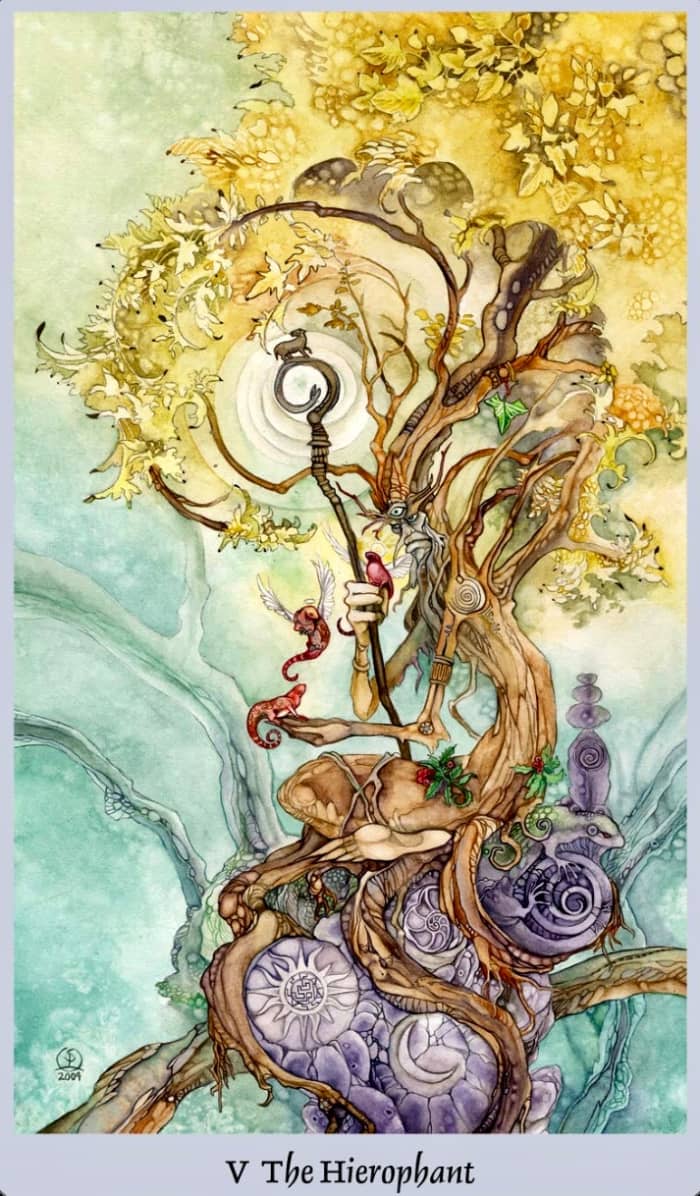 The Hierophant card is about putting in consistent effort for a goal. You're not relying on luck or whimsy. You put years into skill development and then see results.
