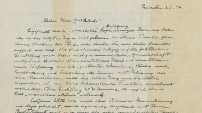 By Reuters. Albert Einstein's letter to Gutkind was sold for $2.9 million in an aunction in New York City in December of 2018.