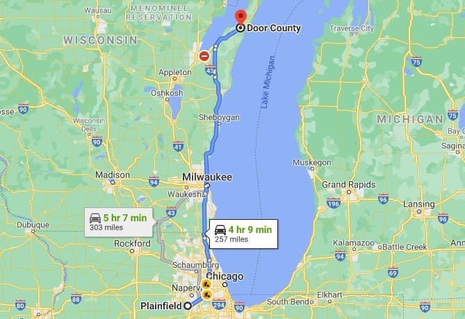 August 17, 2012, Brian Cooper, and Alisha Bromfield left Plainfield, Illinois, to drive 4 hours north to Door County, Wisconsin.