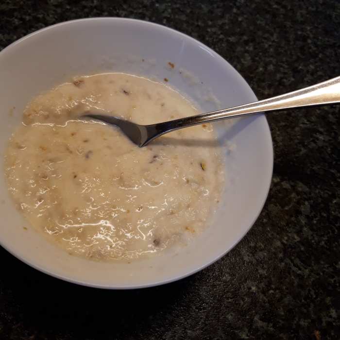 Kaszka with warmed milk