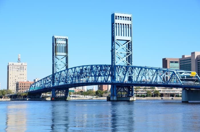 You get some great views along the St. Johns River, including of the Main Street Bridge, a Jacksonville landmark.