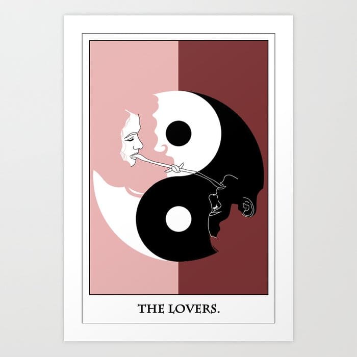 The Lovers card isn't always about a romantic pairing. It could be the union of two opposing forces. It could also be the union of the conscious and subconscious.