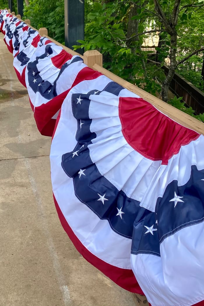 Memorial Day remembrance at SDC. There is also a flag raising ceremony each day when the park opens.