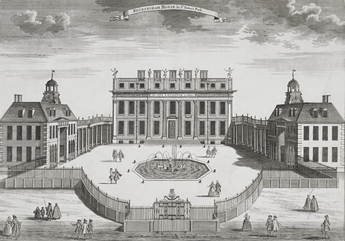 Buckingham House circa 1710. The property was built and owned by John Sheffield,1st Duke of Buckingham and Normanby.