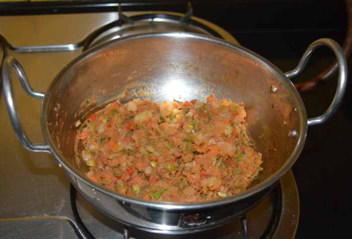 The stuffing is ready!