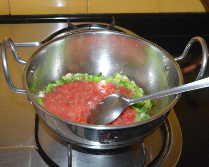 Add chopped or minced tomatoes. 