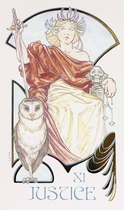 Justice relates to whether you're taking responsibility for your actions or not. The card fits in legal scenarios. Understanding the good and the bad is crucial to the card.