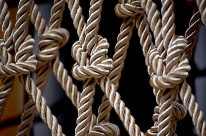 Knots are the earliest form of the lock. In ancient times people tied up their personal belongings using their own unique knot, which could only be undone with a tool unique to the owner.