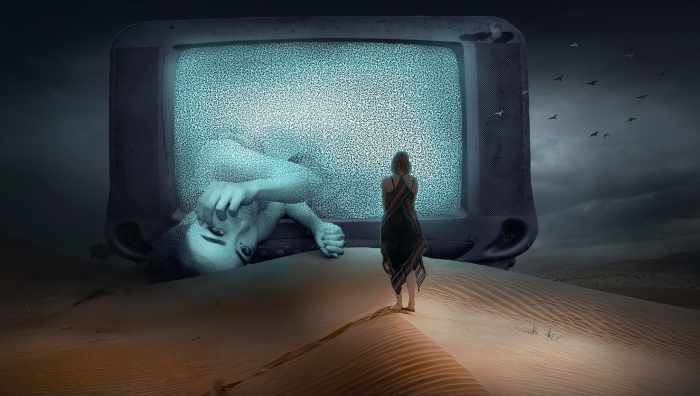 There Is a Rasputin's Finger Snap Shifting Us into the Virtual Reality of Matrix in That TV Screen