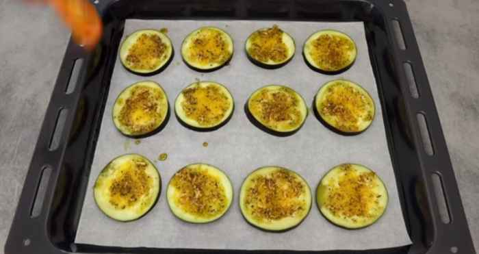 Pour some sauce on top of each slice.