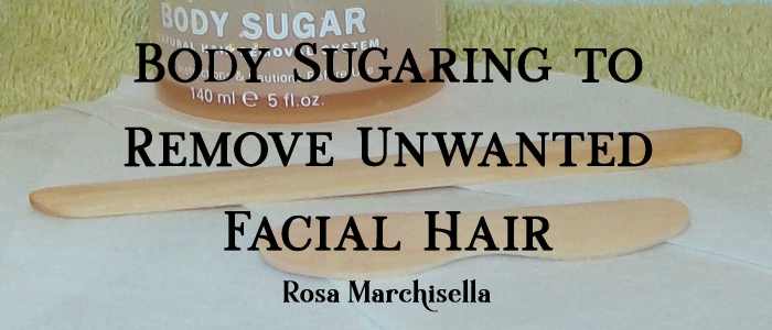 Body sugaring supplies: body sugar, applicator sticks and cloth strips