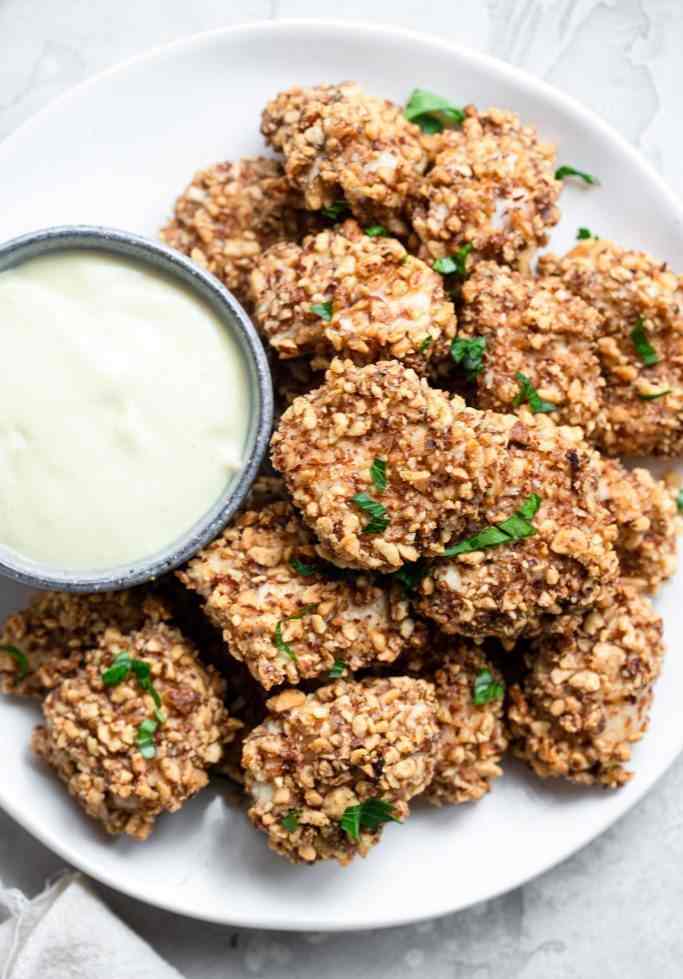 Almond crusted chicken bites