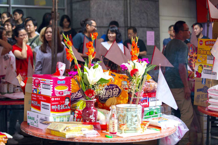 Many Chinese companies host Zhongyuan Jie celebrations. The many food items bought are also distributed to participating employees after prayer sessions.