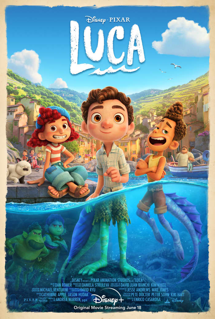 "Luca" is a wholesome Pixar/Disney coming-of-age film that focuses on childhood themes and messages.