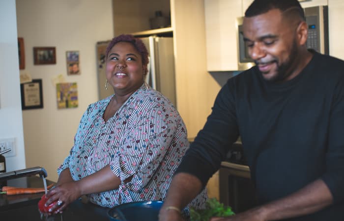 Whether you're cooking up a meal or chilling on the couch, you can really relax around someone you love.
