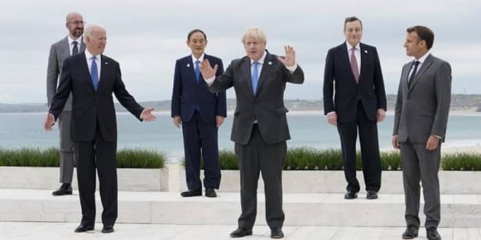These are most of the leader, at the G7 meeting, who are meeting in the Cornish seaside resort of Carbis Bay England. This sound more like that they are having a holiday than do some work. Anyhow, let us hope that they agree to do something good.