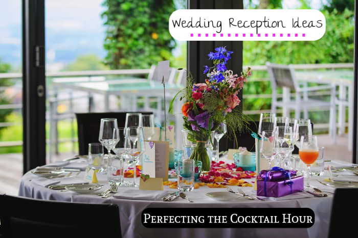 The cocktail hour is about mixing and mingling. You want your guests to feel comfortable. There should be plenty of talking points.