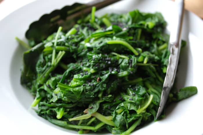 Spinach is an excellent source of iron. It can be prepared in a variety of ways; cold, hot, in salads and in casseroles.