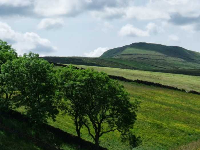 Green Crag in Upper Nidderdale, the landscape looks increasingly mountainous as you travel or walk westward