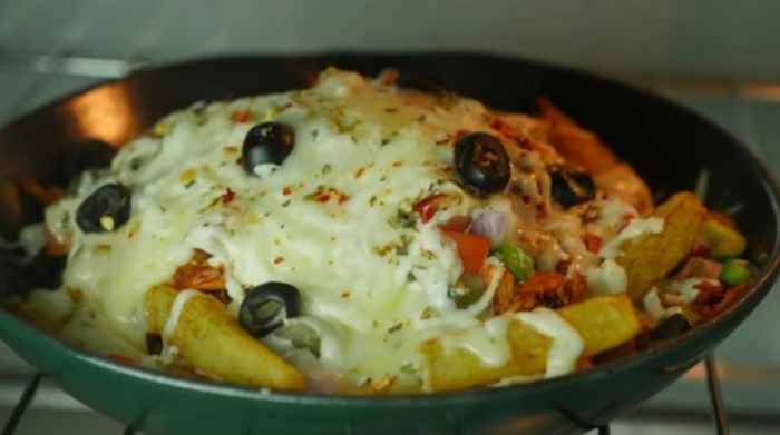 Step 10: Bake it in preheated oven until the cheese melts down.